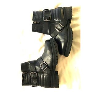 ASOS Black, Faux Leather Combat Boots